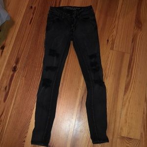 Black ripped jeans from American Eagle